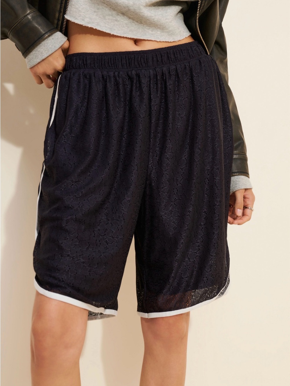 NWT Anthropologie Daily Practice Lace Basketball Shorts